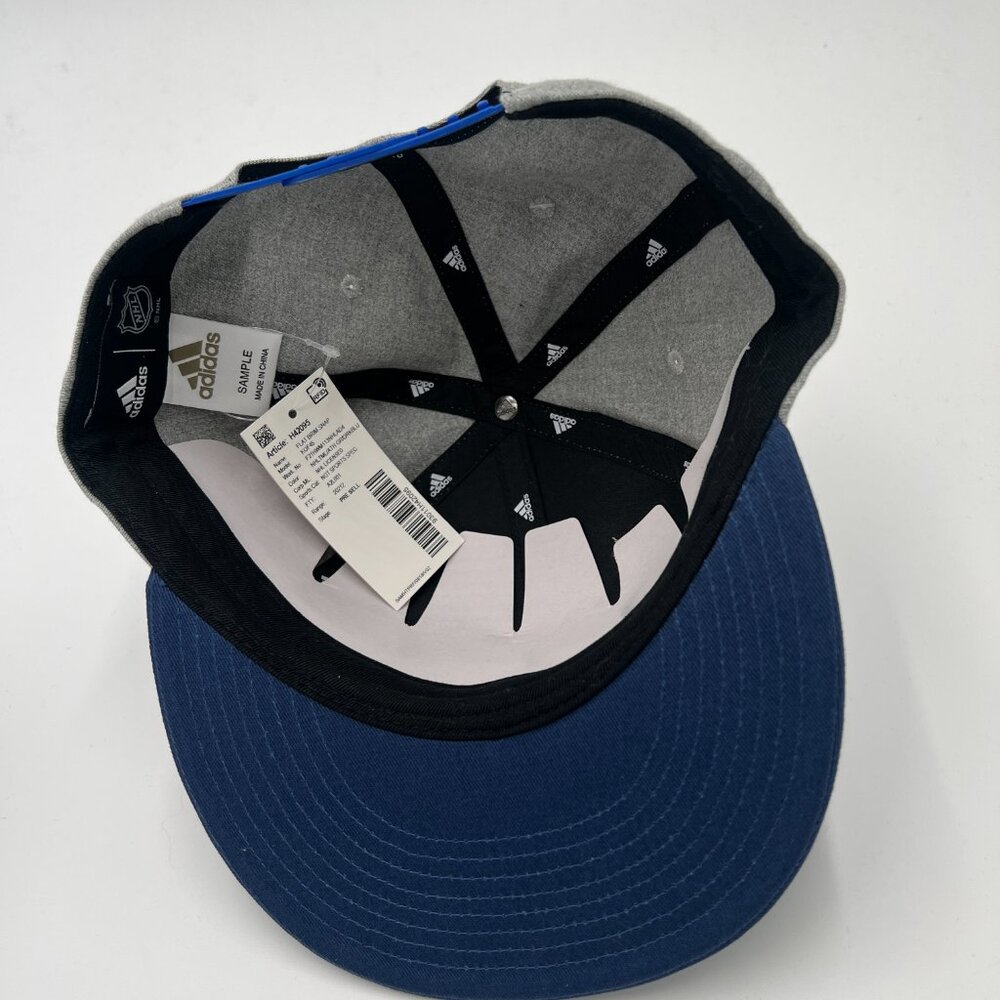 Vintage Adidas Mens Gray NHL Toronto Maple Leafs Flat Brim Snapback Hat Cap NWT - Picture 4 of 6